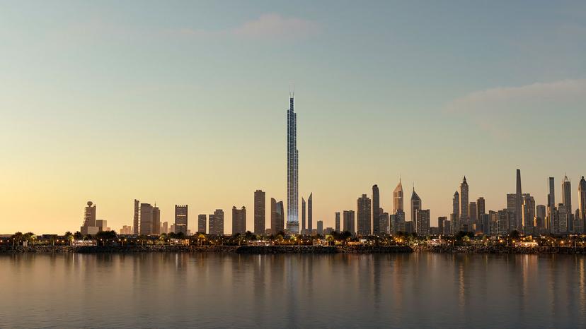 Dubai skyline at sunset with Burj Khalifa, home to off-plan property in Dubai